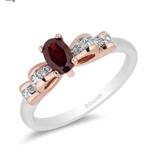 Enchanted Disney Diamond red garnet stone Snow White ring